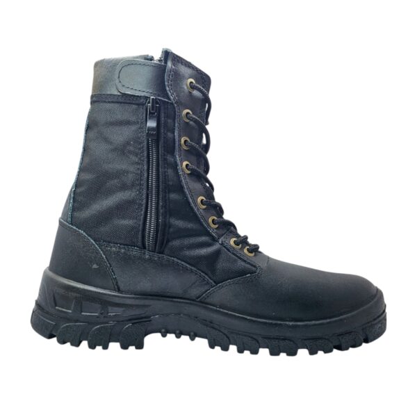 کفش کوهنوردی چرم مشکی زیپ دار - تصویر 2